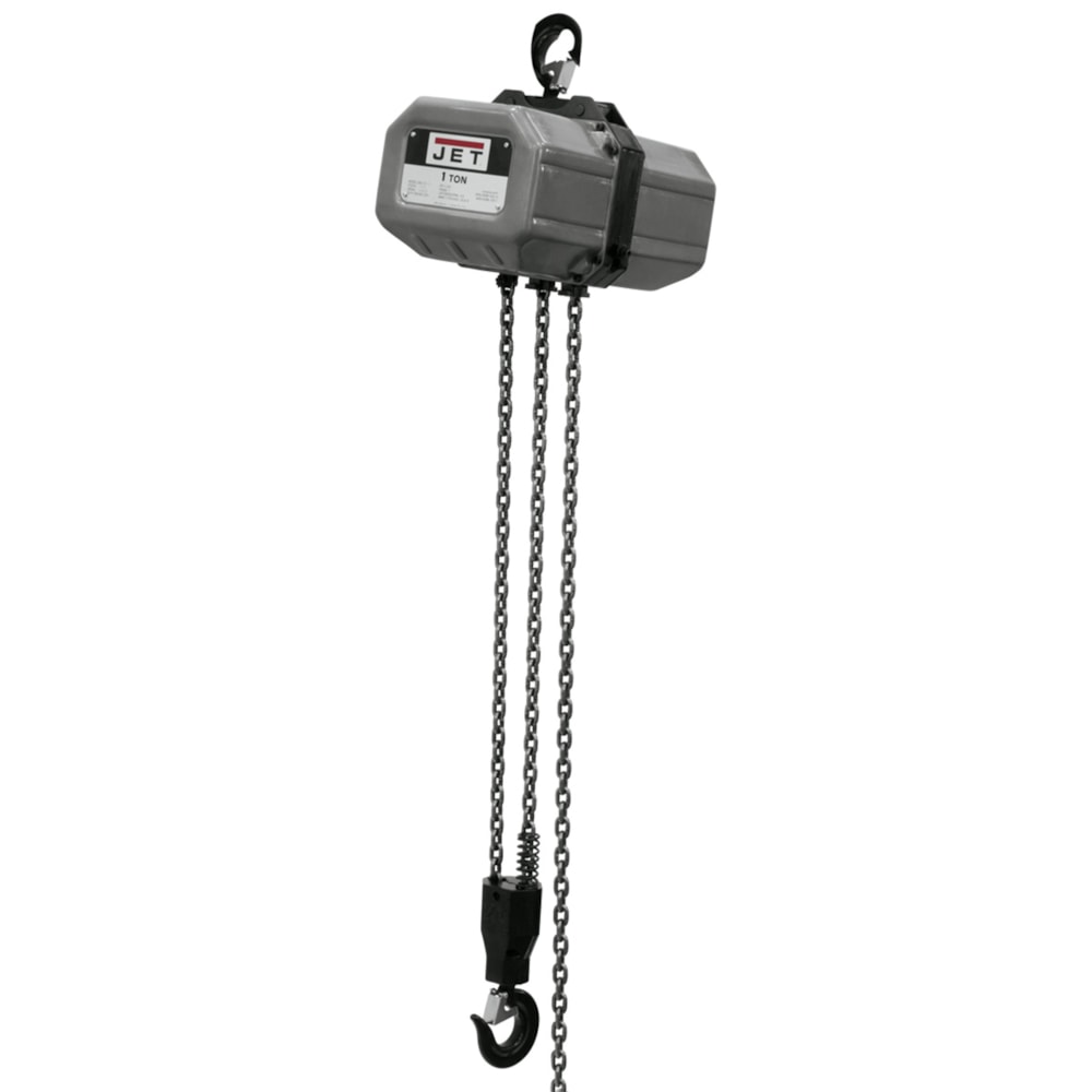 SSC Series HeavyDuty Single Speed Electric Chain Hoist, 1 ton Load, 8 x 24 mm Chain/Rope, 20 ft Lifting Height, 2-1/7 hp