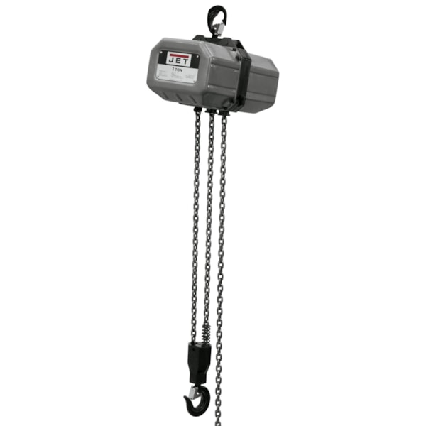 SSC Series HeavyDuty Single Speed Electric Chain Hoist, 1 ton Load, 8 x 24 mm Chain/Rope, 20 ft Lifting Height, 2-1/7 hp