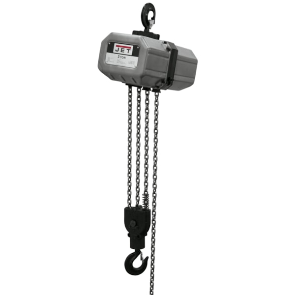 SSC Series HeavyDuty Single Speed Electric Chain Hoist, 3 ton Load, 8 x 24 mm Chain/Rope, 15 ft Lifting Height, 1-3/4 hp
