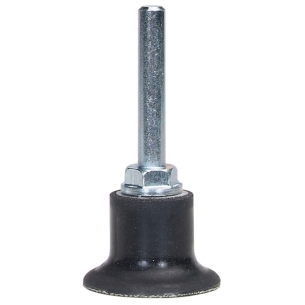 08834164643 Hard Density Back-Up Pad, No Holes, 2 in Dia, 1/4 in Arbor, Type TR Attachment, Rubber
