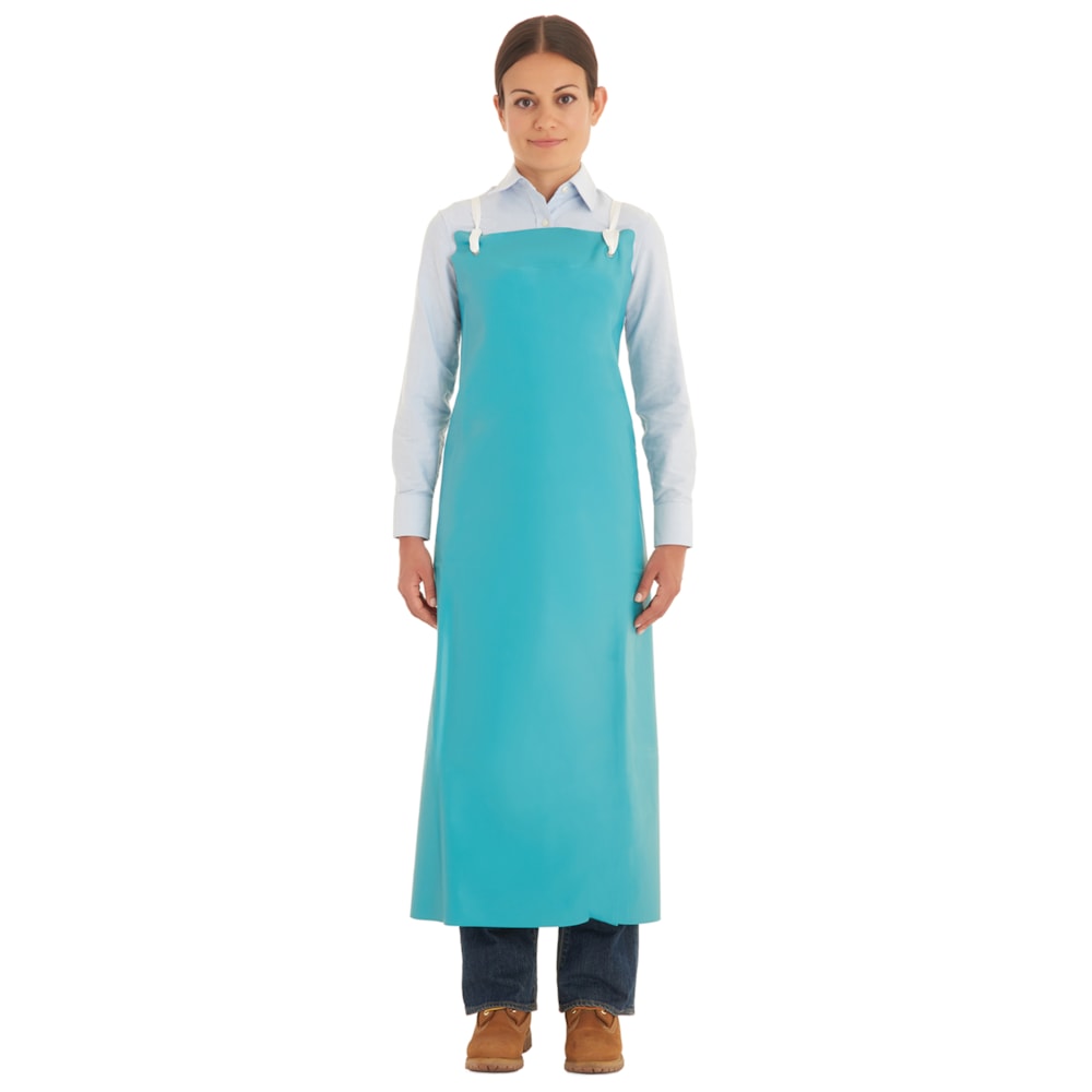 Heavy-Duty 20 mil 35"W x 45"L Green PVC Apron