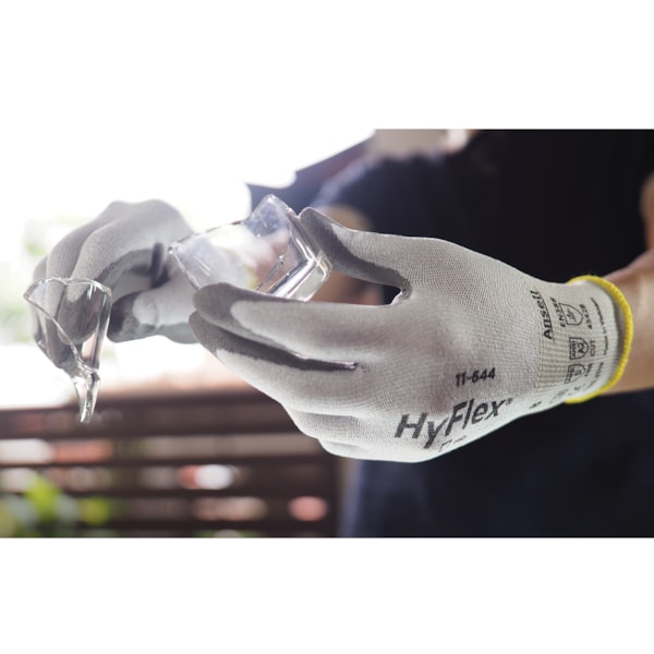 HyFlex® 11-644 Polyurethane Palm Coated Level A2 Cut Resistant Gloves 