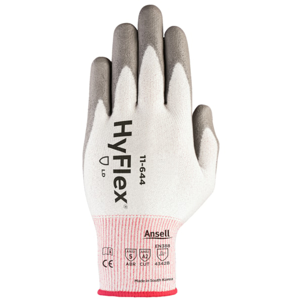 HyFlex® 11-644 Polyurethane Palm Coated Level A2 Cut Resistant Gloves 