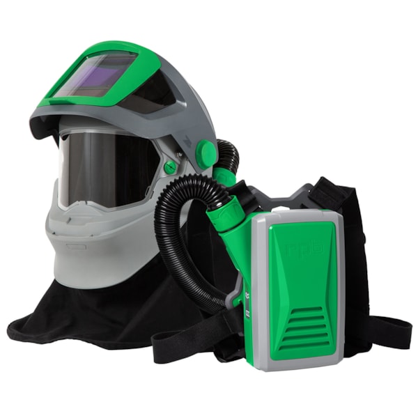 Z4 Respirator with Shoulder Cape, Breathing Tube, HX5 Backpack PAPR Assembly and Spark Arrestor