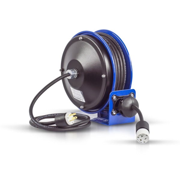 PC10 Series - Compact Spring Rewind Cord Reel - Single Industrial Receptacle