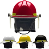 PX Series Modern Style Structural Fire Helmet with 4" Flip Down Faceshield thumbnail 1