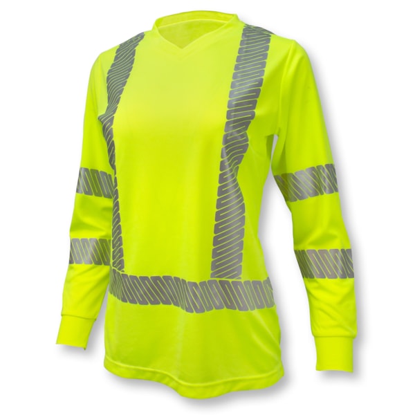 Class 3 High Visibility Women's Long Sleeve Safety T-Shirt with Max-Dri™