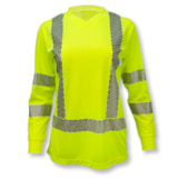 Class 3 High Visibility Women's Long Sleeve Safety T-Shirt with Max-Dri™ thumbnail 3