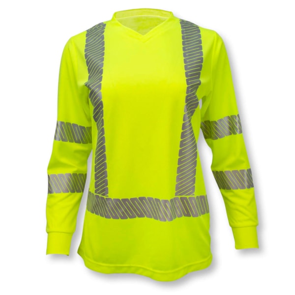 Class 3 High Visibility Women's Long Sleeve Safety T-Shirt with Max-Dri™