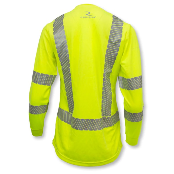Class 3 High Visibility Women's Long Sleeve Safety T-Shirt with Max-Dri™