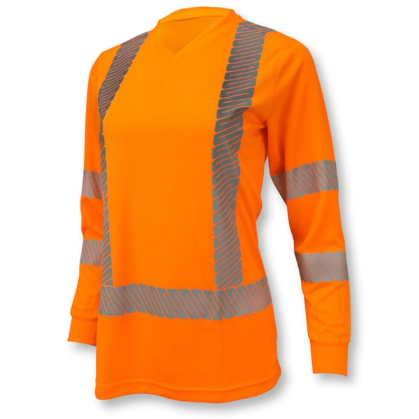 Class 3 High Visibility Women's Long Sleeve Safety T-Shirt with Max-Dri™