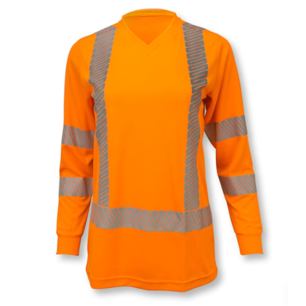 Class 3 High Visibility Women's Long Sleeve Safety T-Shirt with Max-Dri™