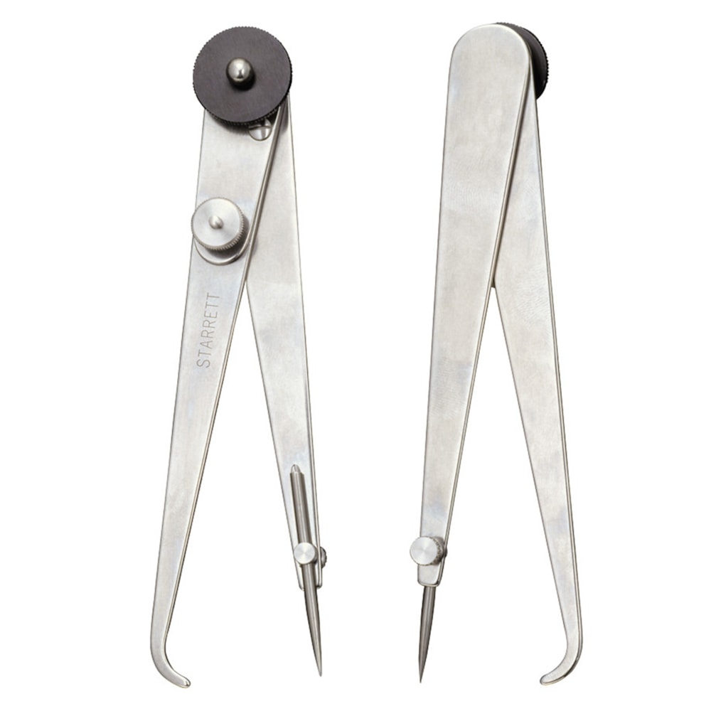Lock-Joint Hermaphrodite Caliper, 6" Size and Capacity with Flat Leg