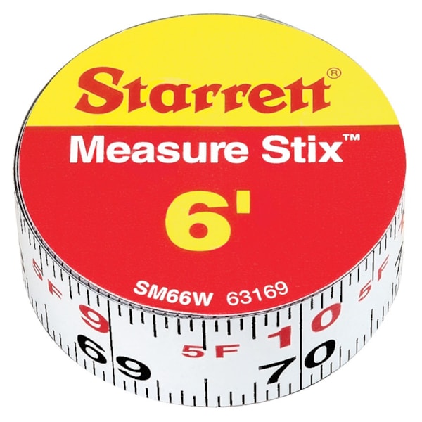 3/4'' x 6', English, Left-to-Right Measure Stix