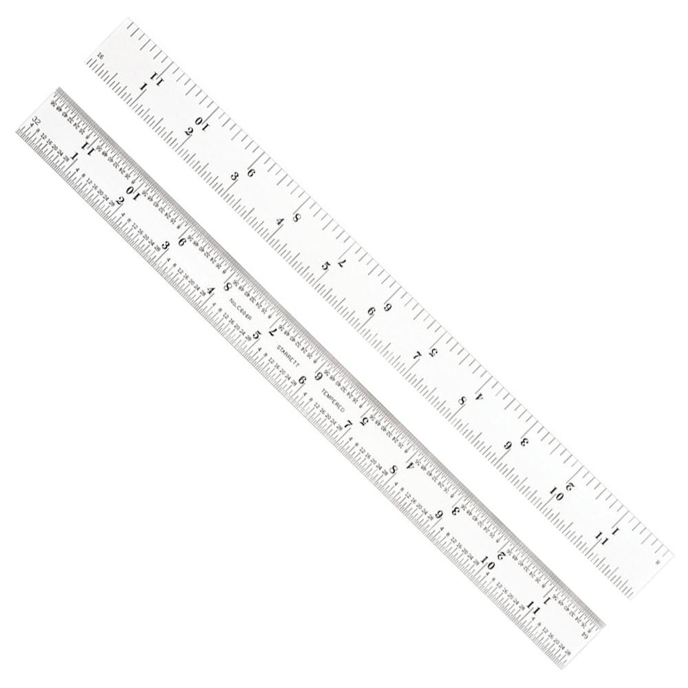 C604R-12 Spring Tempered Steel Rule with Inch Graduations