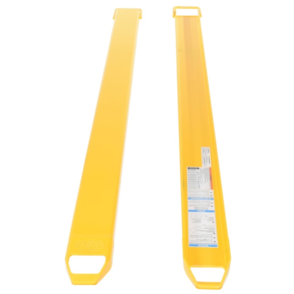 Steel Fork Extensions 5 In. x 96 In. 4,000 Lb. Capacity Yellow