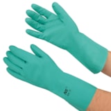 15 mil Flock Lined 13"  Nitrile Chemical Resistant Gloves with Diamond Grip thumbnail 1