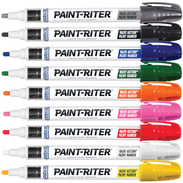 Valve Action® Liquid Paint Industrial Markers, 12/Box