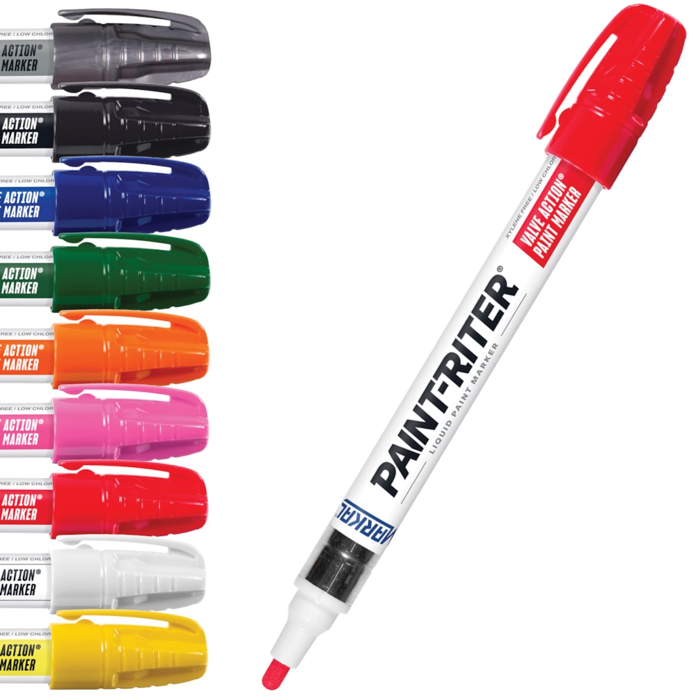 Valve Action® Liquid Paint Industrial Markers, 12/Box