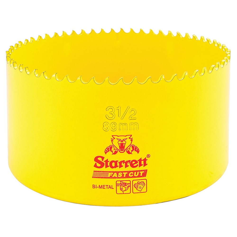 STARRETT HSS FASTCUT HOLESAW 3-1/2 (89MM