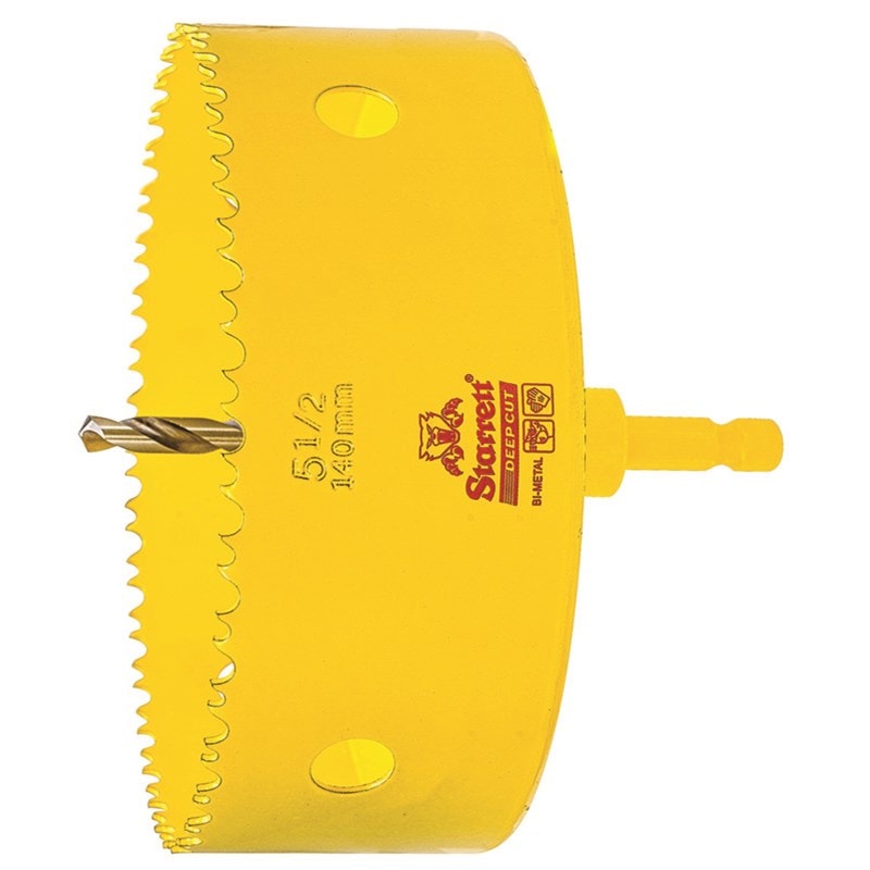 5-1/2'' (140mm) NVP Deep Cut Bi-Metal Hole Saw with Arbor