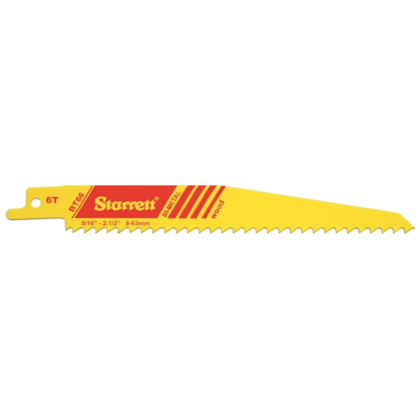 Wood Cut Reciprocating Saw Blade 6'' x 3/4 x .050 x 3T, 3X POWER, 2 Pack