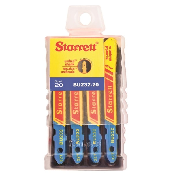 Wood Cutting Jig Saw Blade, 2'' x 5/16 x .040 x 32T, Bi-Metal, 20 Pack