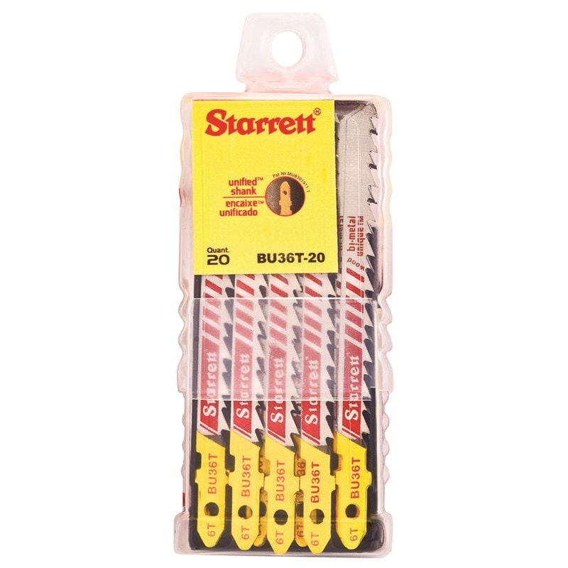 Wood Cutting Jig Saw Blade, 3'' x 5/16 x .050 x 6T, Bi-Metal, 20 Pack