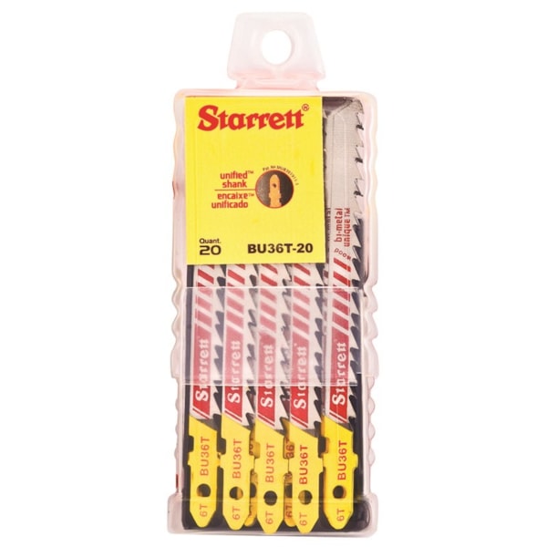 Wood Cutting Jig Saw Blade, 3'' x 5/16 x .050 x 6T, Bi-Metal, 20 Pack