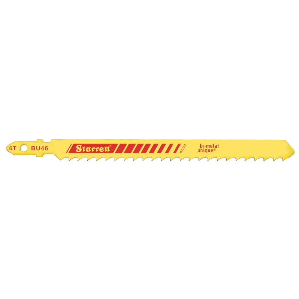 Wood Cutting Jig Saw Blade, 4'' x 3/8 x .050 x 6T, Bi-Metal, 5 Pack