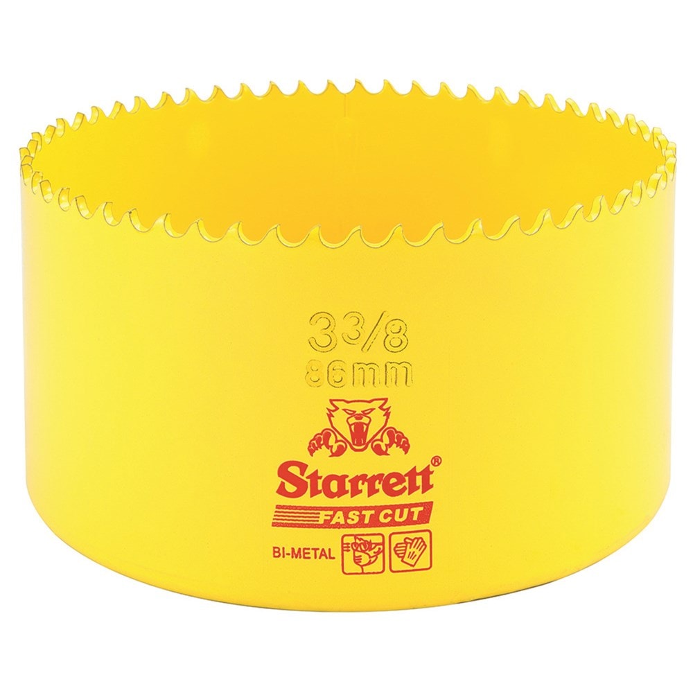 3-3/8'' (86mm) Fast Cut Straight Pitch Bi-Metal Hole Saw