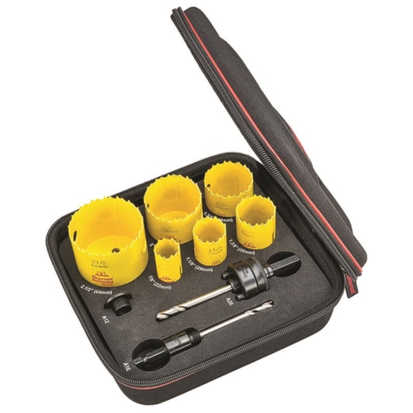 DCH Electricians Kit A w/ 6 Hole Saws and 3 Accessories