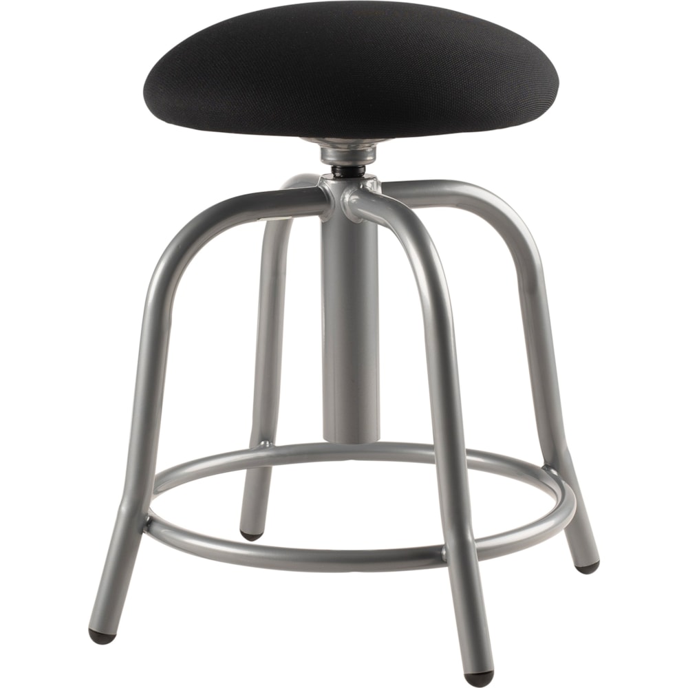 6800 Series 18"-25" Height Adjustable Designer Stool, 3" Fabric Padded Black Seat