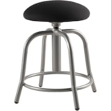 6800 Series 18"-25" Height Adjustable Designer Stool, 3" Fabric Padded Black Seat thumbnail 1