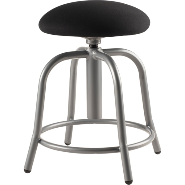 6800 Series 18"-25" Height Adjustable Designer Stool, 3" Fabric Padded Black Seat
