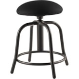 6800 Series 18"-25" Height Adjustable Designer Stool, 3" Fabric Padded Black Seat thumbnail 2