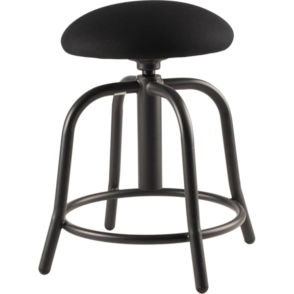 6800 Series 18"-25" Height Adjustable Designer Stool, 3" Fabric Padded Black Seat