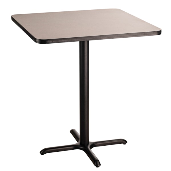 Square Café Table, "X" Base, 42" Height, 36" Square