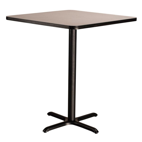 Square Café Table, "X" Base, 30" Height, 36" Square