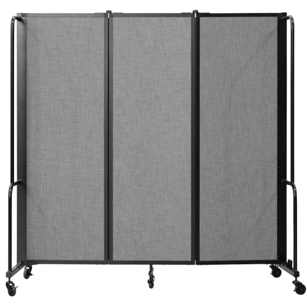 Room Divider, 6' Height, 3 Sections PET Fabric Panels