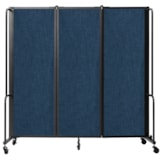 Room Divider, 6' Height, 3 Sections PET Fabric Panels thumbnail 2