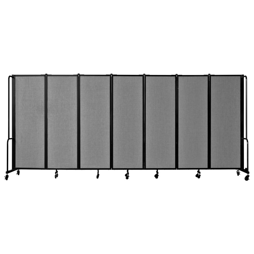 Room Divider, 6' Height, 7 Sections, PET Fabric Panels