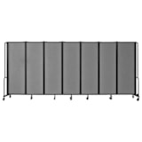 Room Divider, 6' Height, 7 Sections, PET Fabric Panels thumbnail 1