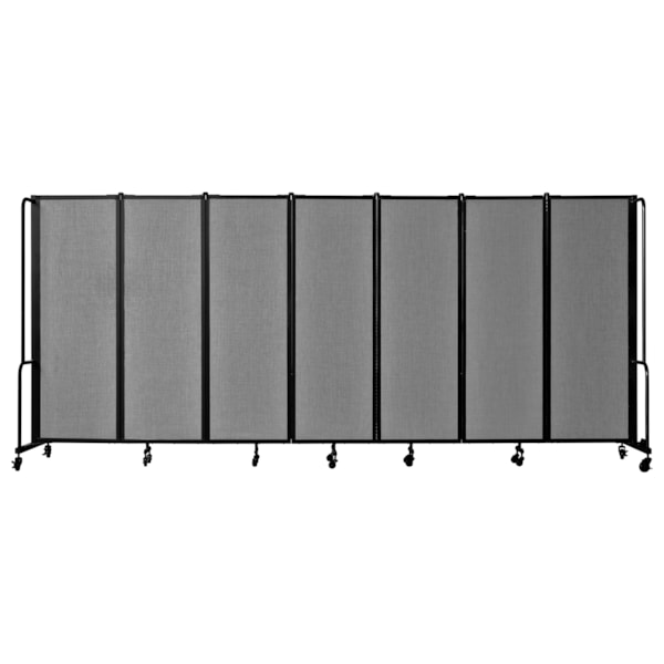 Room Divider, 6' Height, 7 Sections, PET Fabric Panels