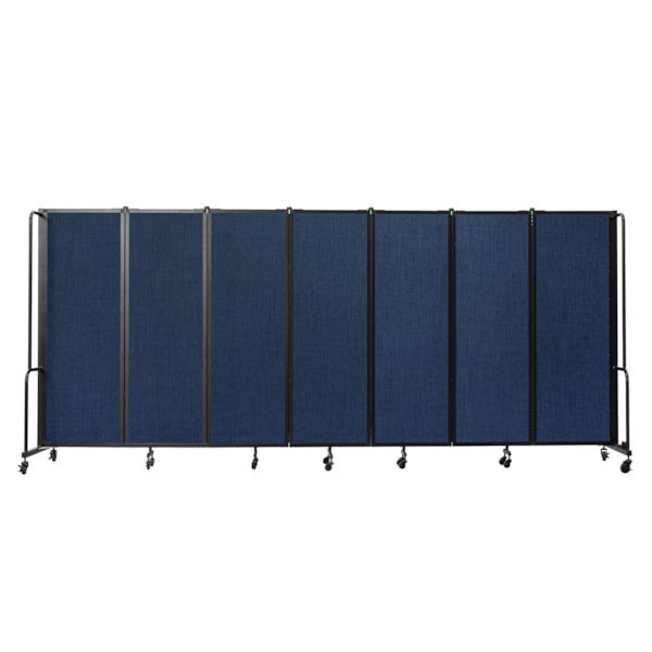 Room Divider, 6' Height, 7 Sections, PET Fabric Panels