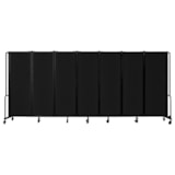 Room Divider, 6' Height, 7 Sections, PET Fabric Panels thumbnail 3