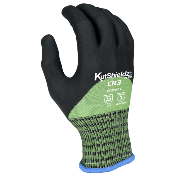3/4 Dipped Touchscreen Foam Nitrile Palm Coated 18-Gauge Level A3 Cut Resistant Gloves