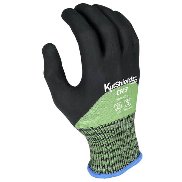 3/4 Dipped Touchscreen Foam Nitrile Palm Coated 18-Gauge Level A3 Cut Resistant Gloves
