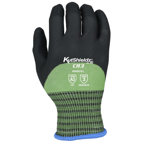 3/4 Dipped Touchscreen Foam Nitrile Palm Coated 18-Gauge Level A3 Cut Resistant Gloves