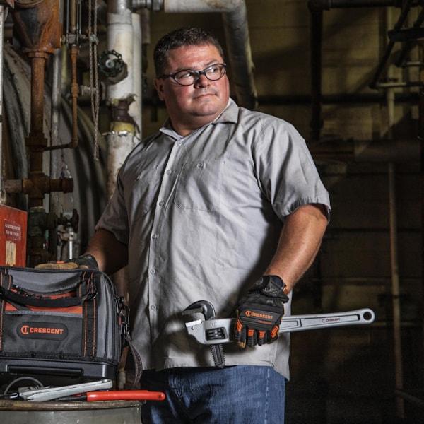 Aluminum Offset Handle Pipe Wrench